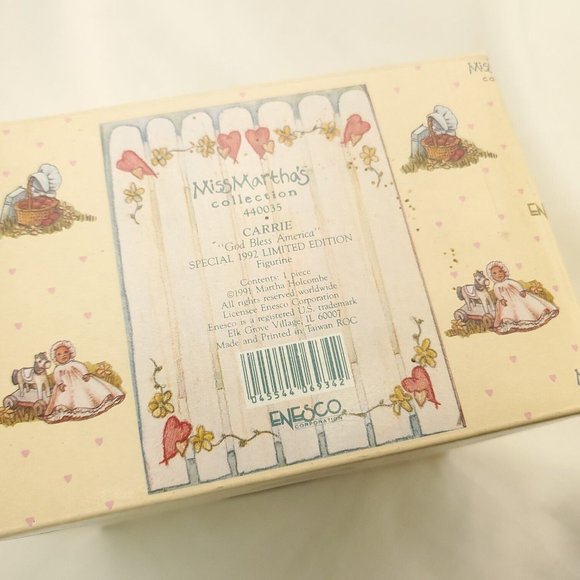 Enesco Miss Martha's Collection God Bless America Carrie Special 1992 Figurine - Picture 7 of 10